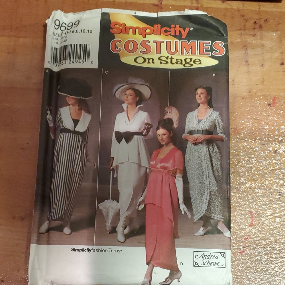 Simplicity Misses' Dress and Hat Costume Sewing Pattern 9699